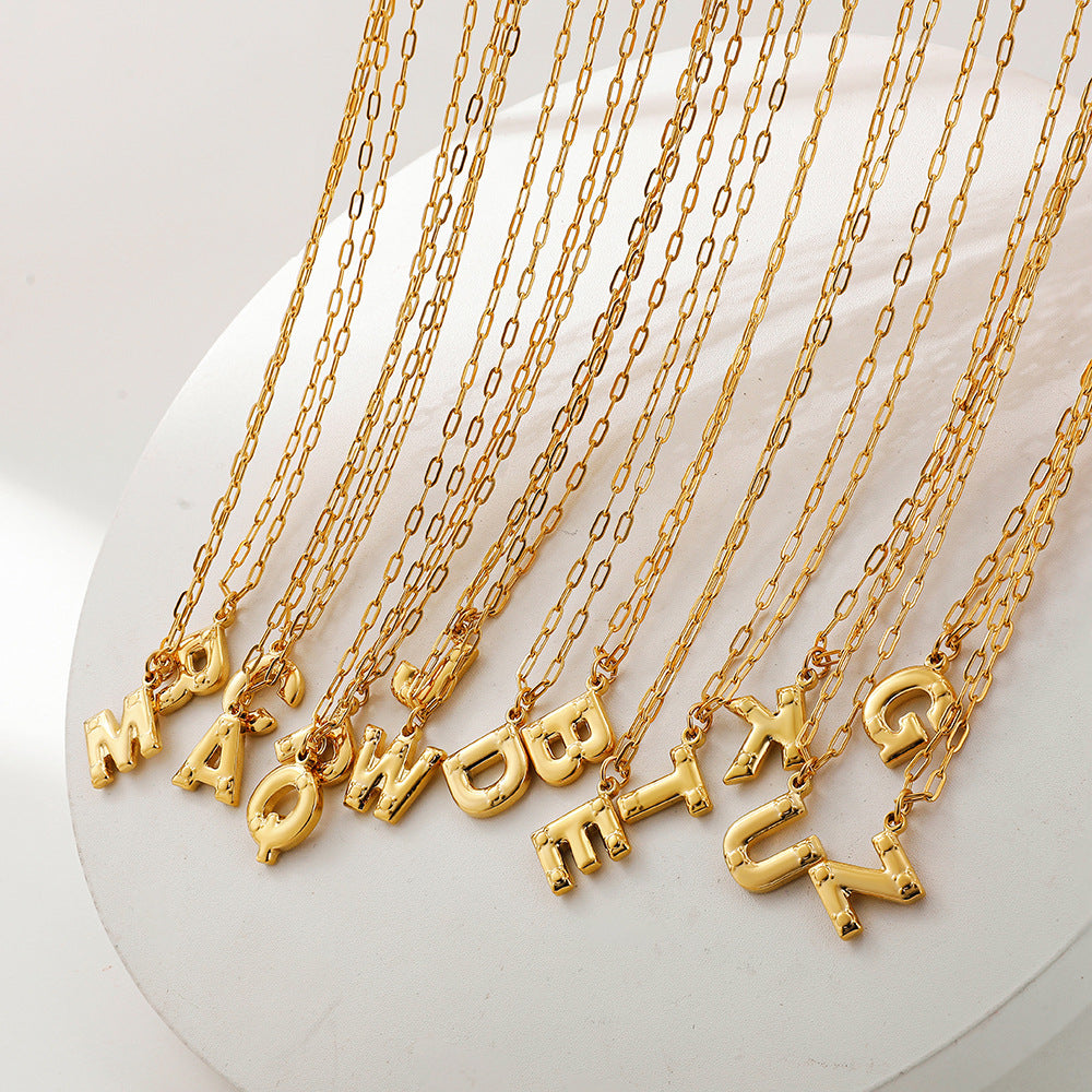 LARGE LETTER DAINTY NECKLACES