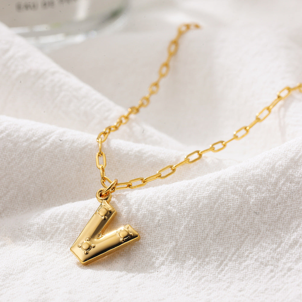 LARGE LETTER DAINTY NECKLACES
