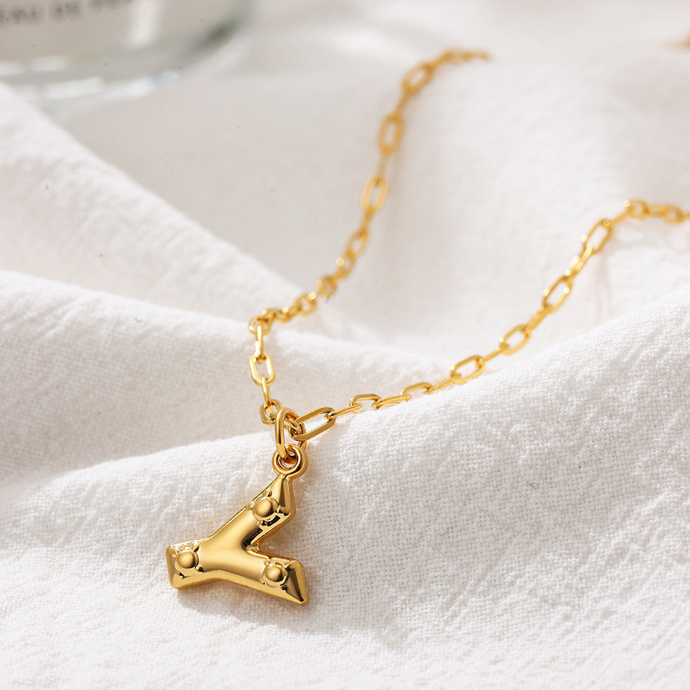 LARGE LETTER DAINTY NECKLACES
