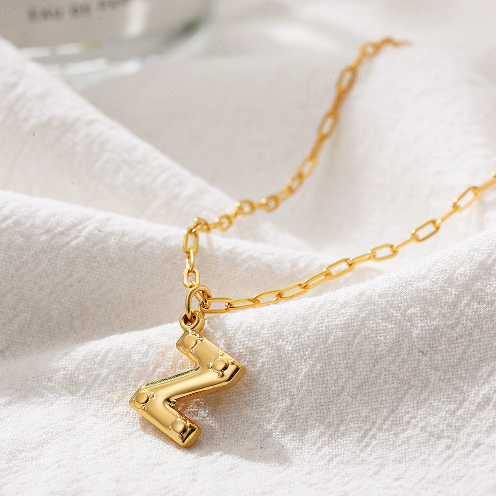 LARGE LETTER DAINTY NECKLACES