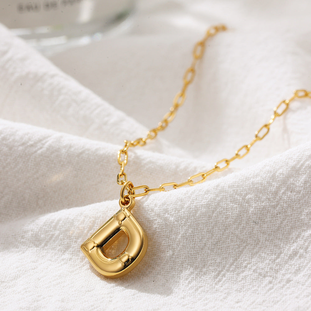 LARGE LETTER DAINTY NECKLACES