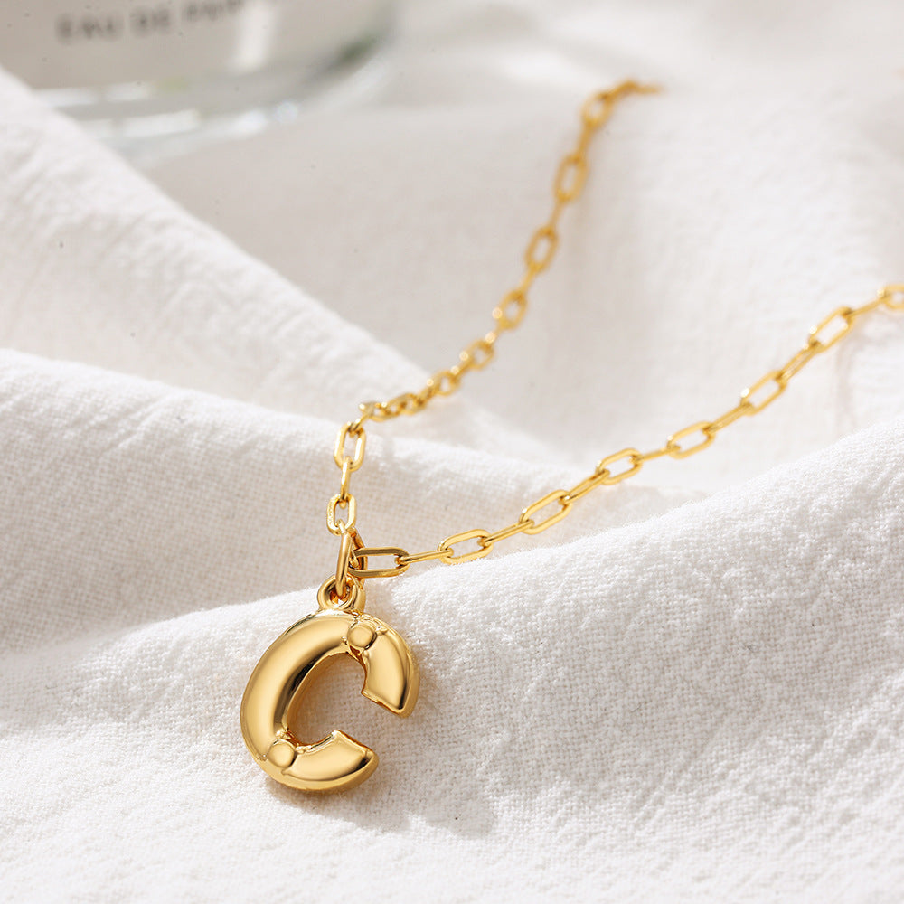 LARGE LETTER DAINTY NECKLACES