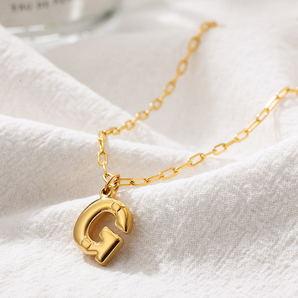 LARGE LETTER DAINTY NECKLACES