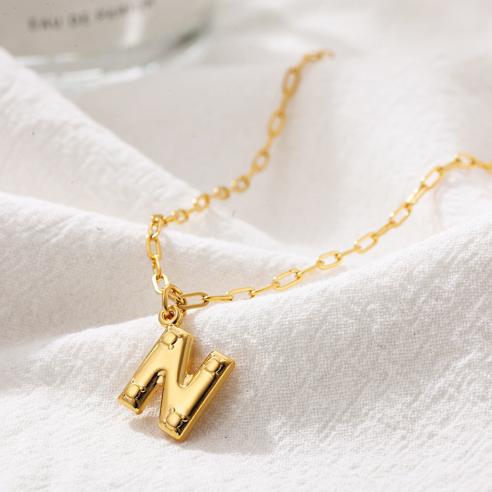 LARGE LETTER DAINTY NECKLACES