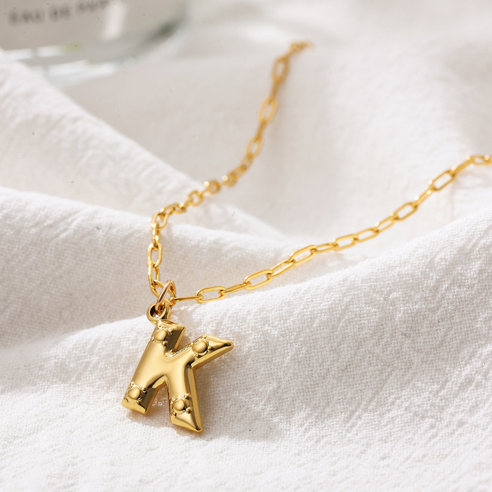 LARGE LETTER DAINTY NECKLACES
