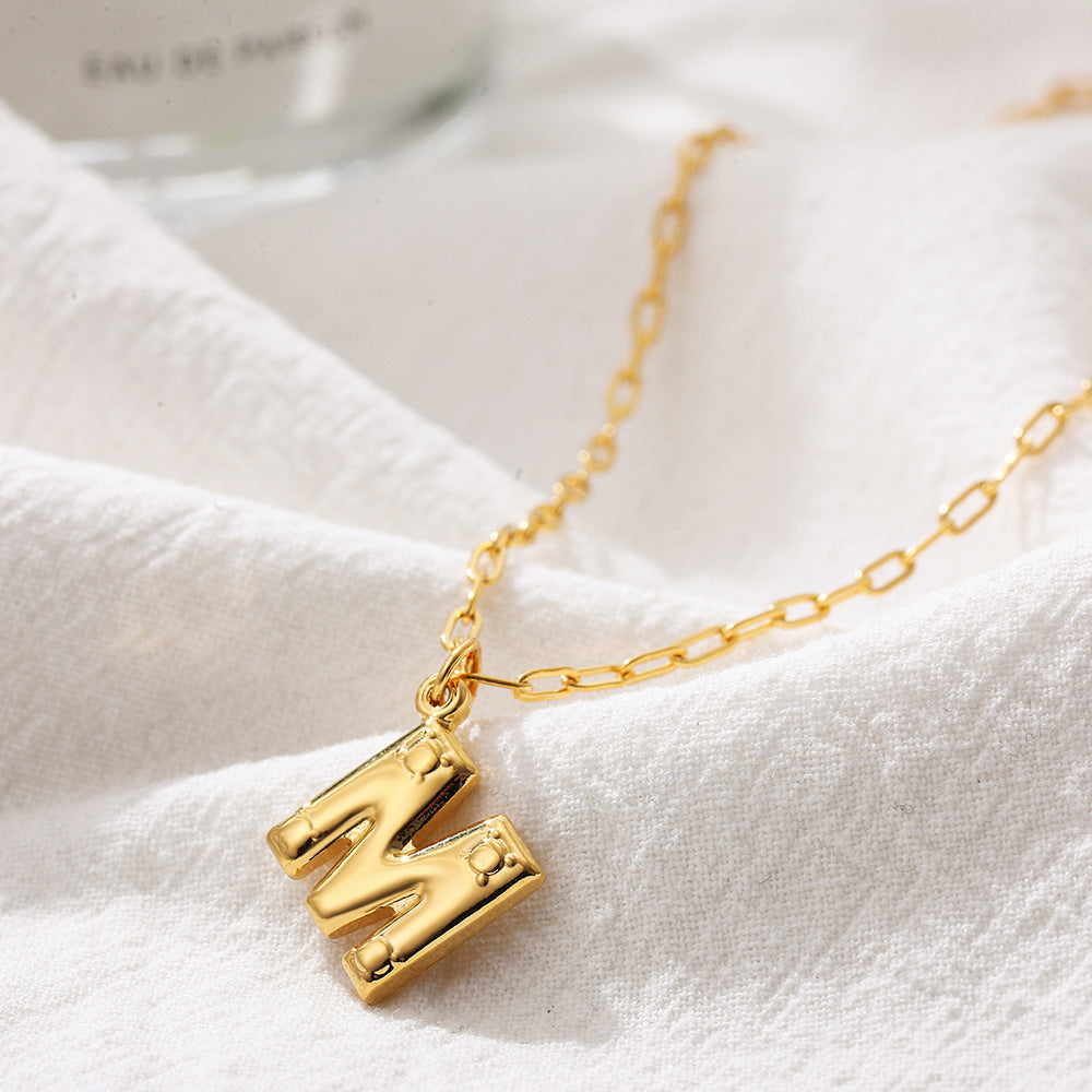 LARGE LETTER DAINTY NECKLACES
