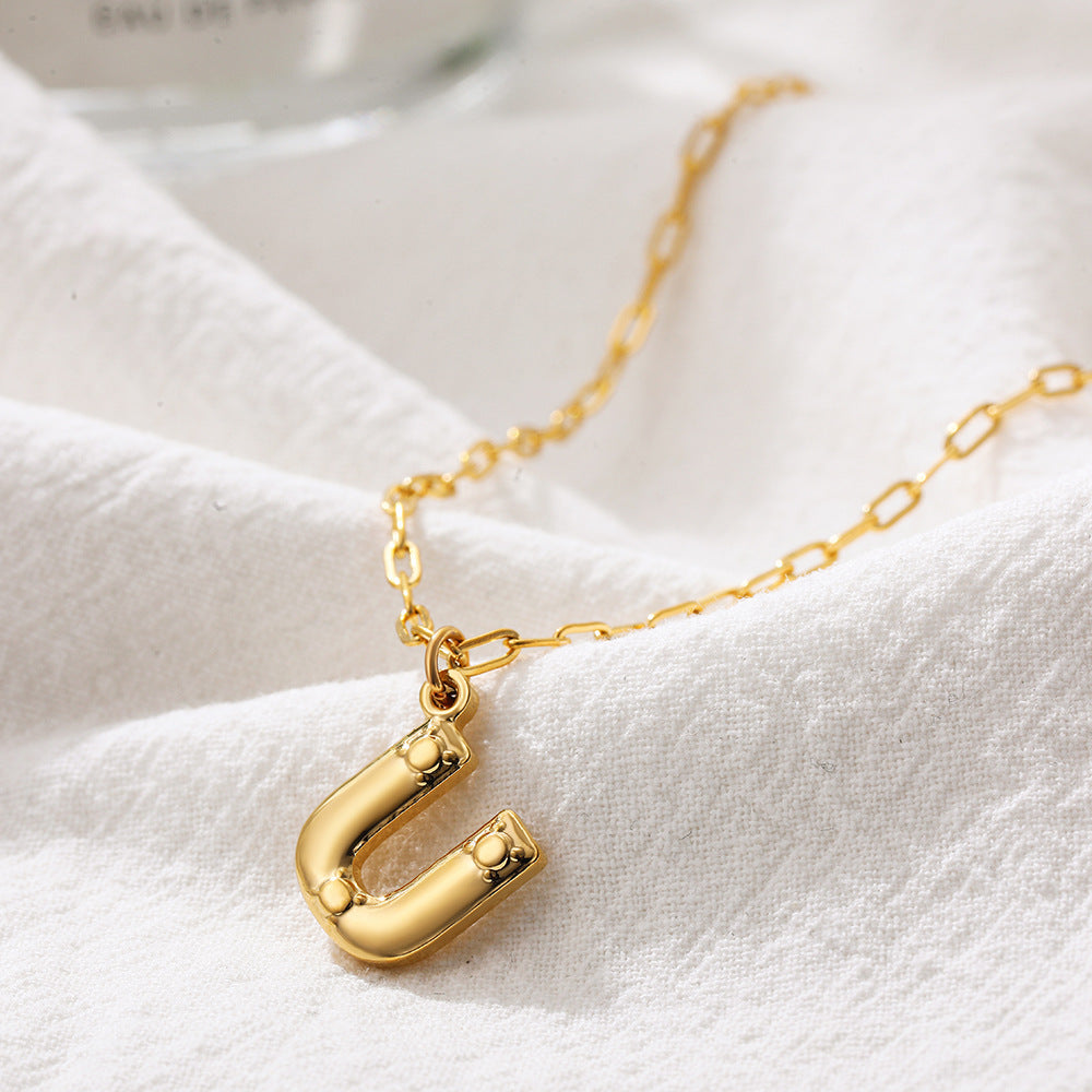 LARGE LETTER DAINTY NECKLACES