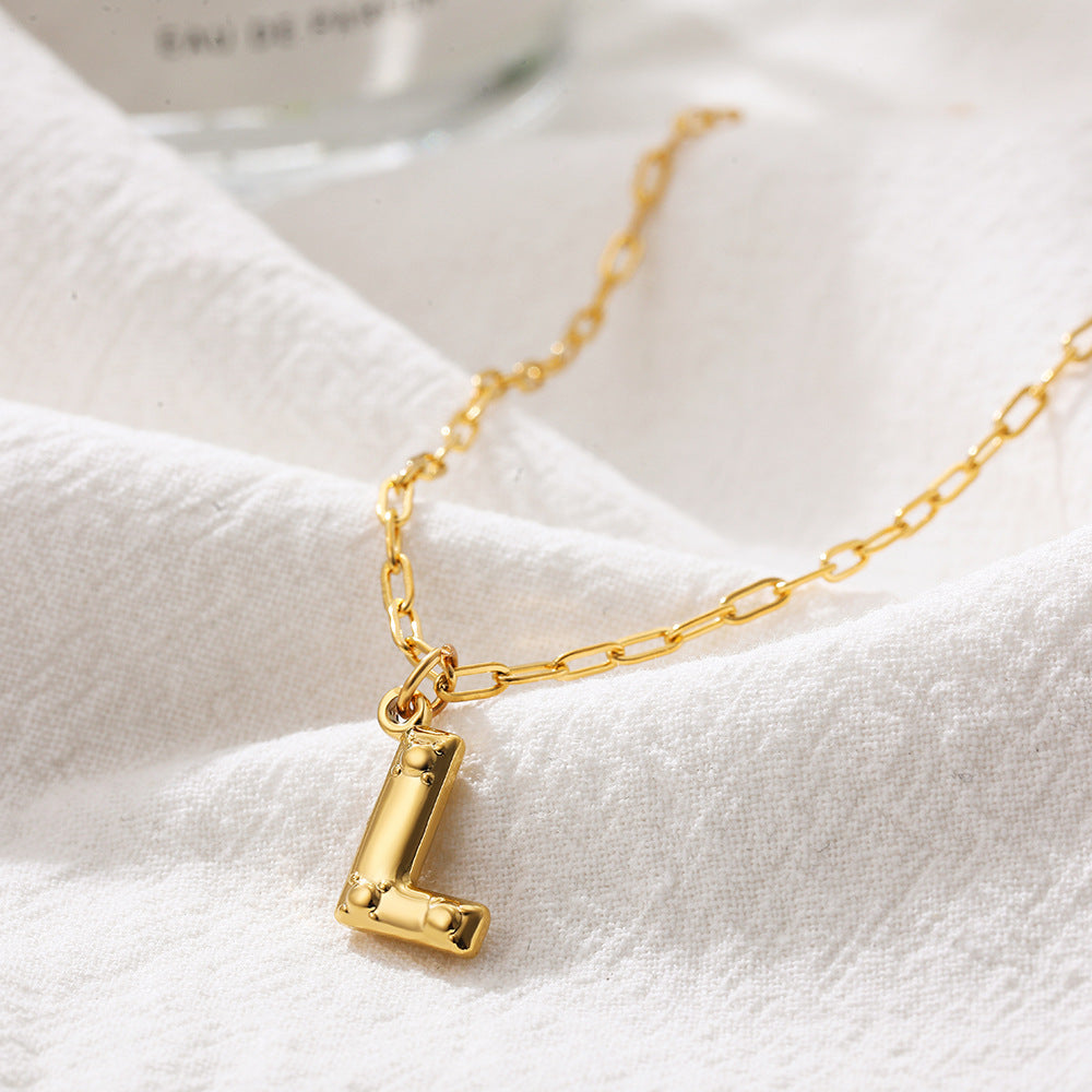 LARGE LETTER DAINTY NECKLACES
