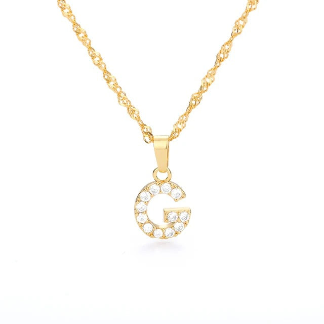 LETTERS ICED OUT NECKLACES