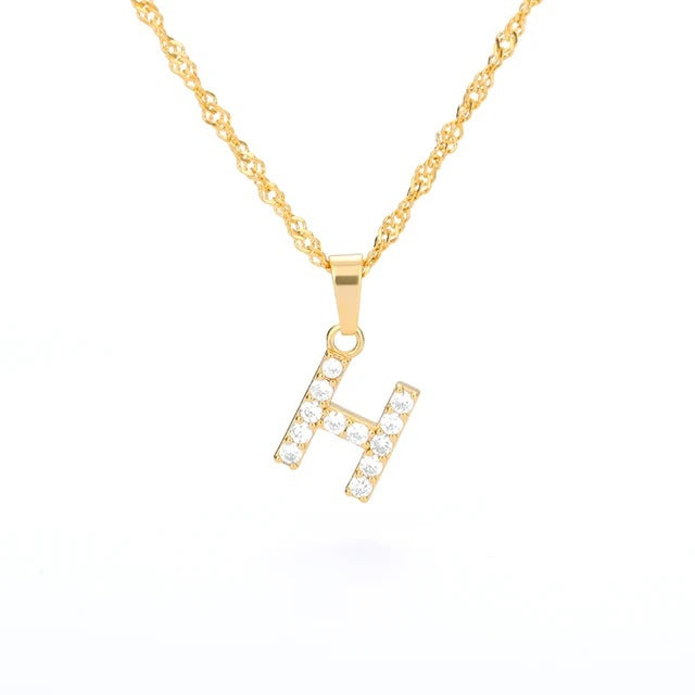 LETTERS ICED OUT NECKLACES