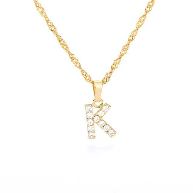 LETTERS ICED OUT NECKLACES