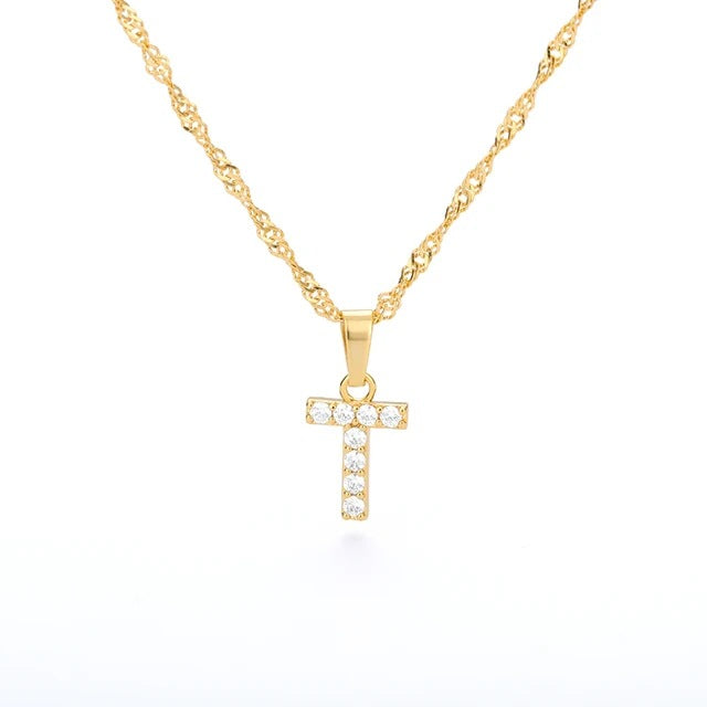 LETTERS ICED OUT NECKLACES