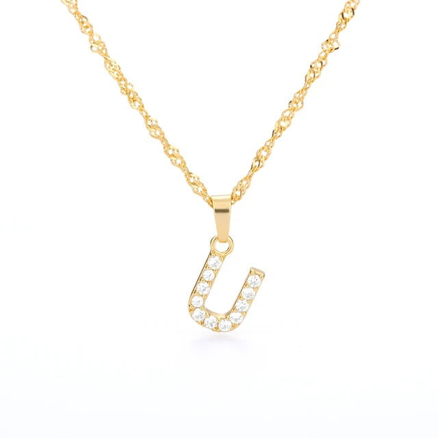 LETTERS ICED OUT NECKLACES