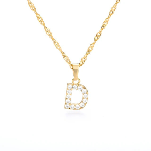 LETTERS ICED OUT NECKLACES