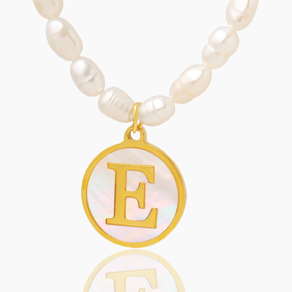 LETTER PEARL NECKLACE