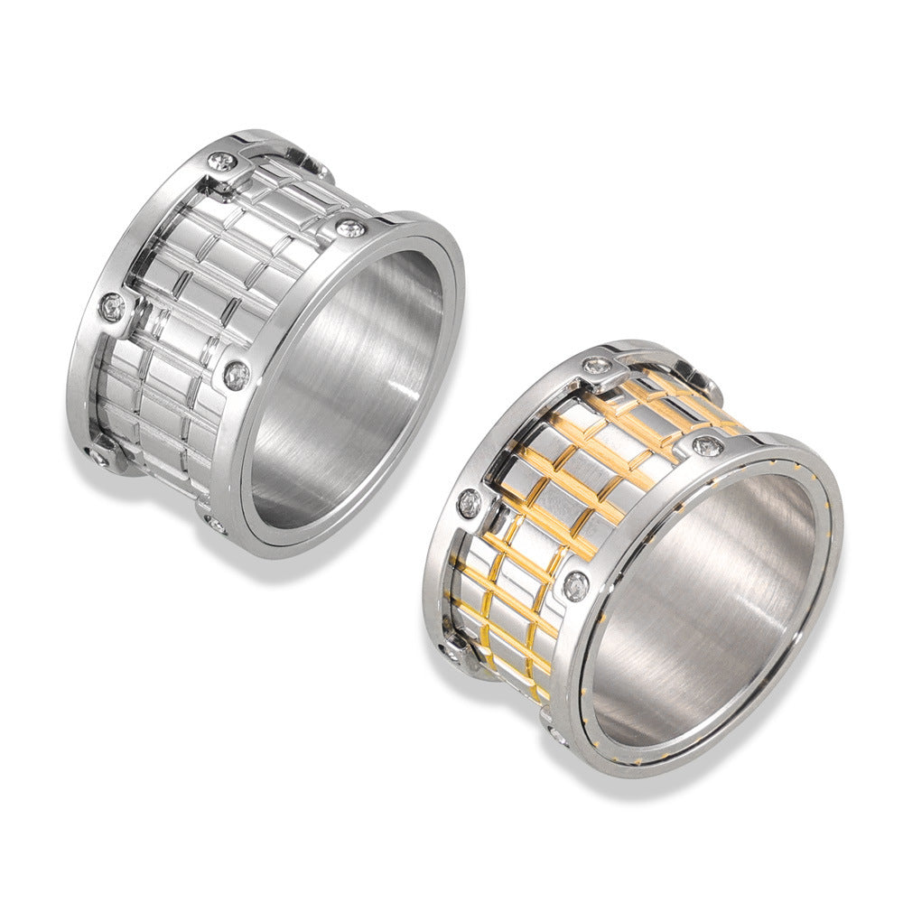 LINE GRID COUPLE RING