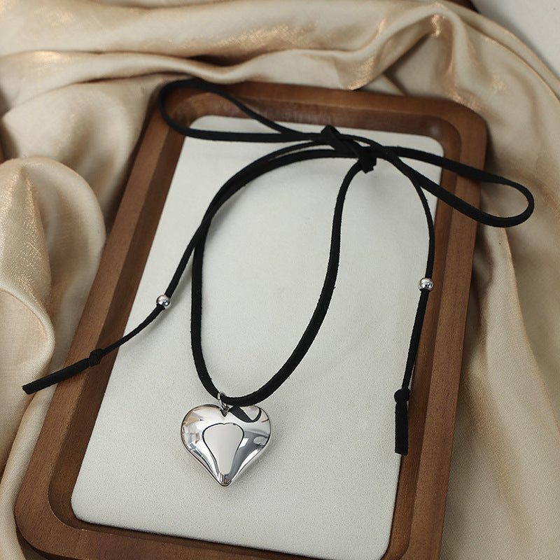 LOVE PENDANT WITH DRAWSTRING NECKLACE