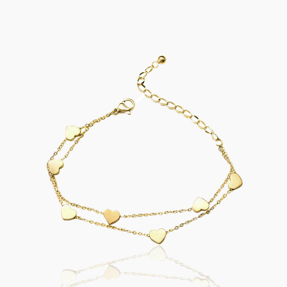 LOVE DOUBLE LAYERED LAYERED BRACELET