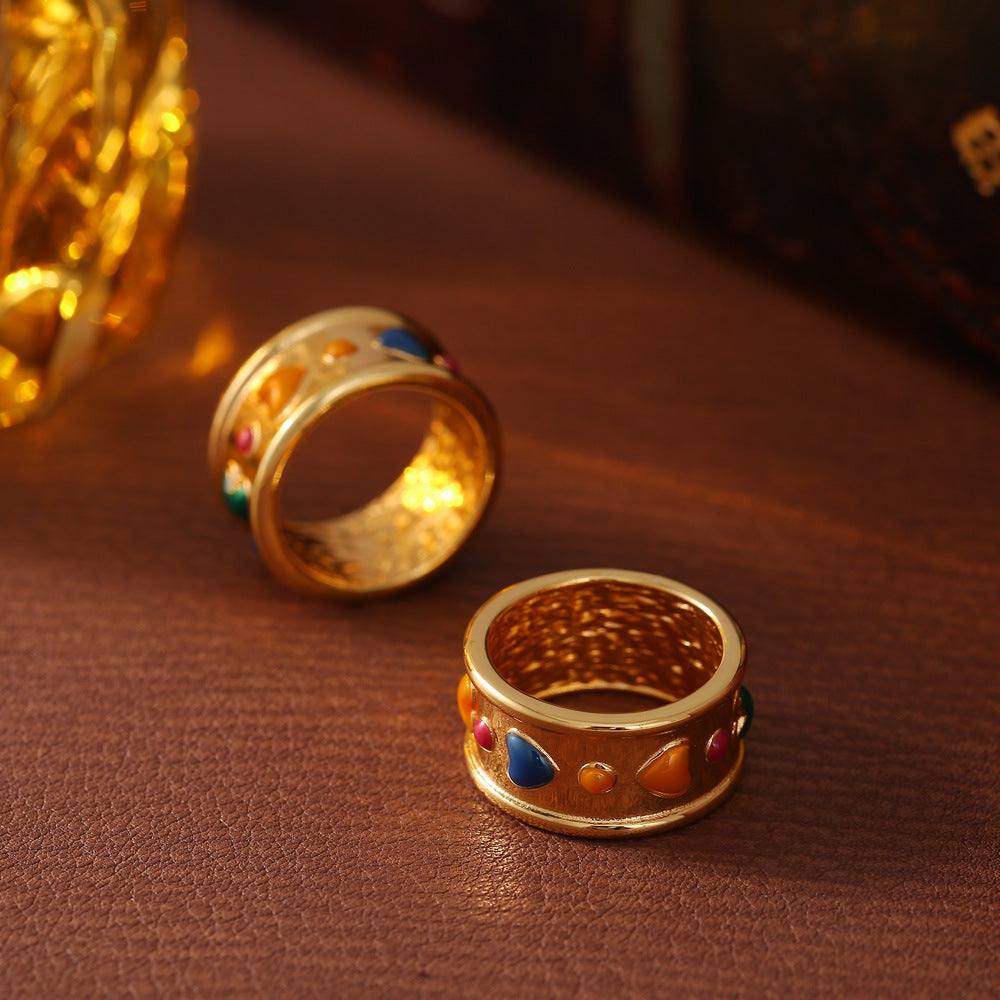 LOVE DROP GLAZED WIDE EDITION RING