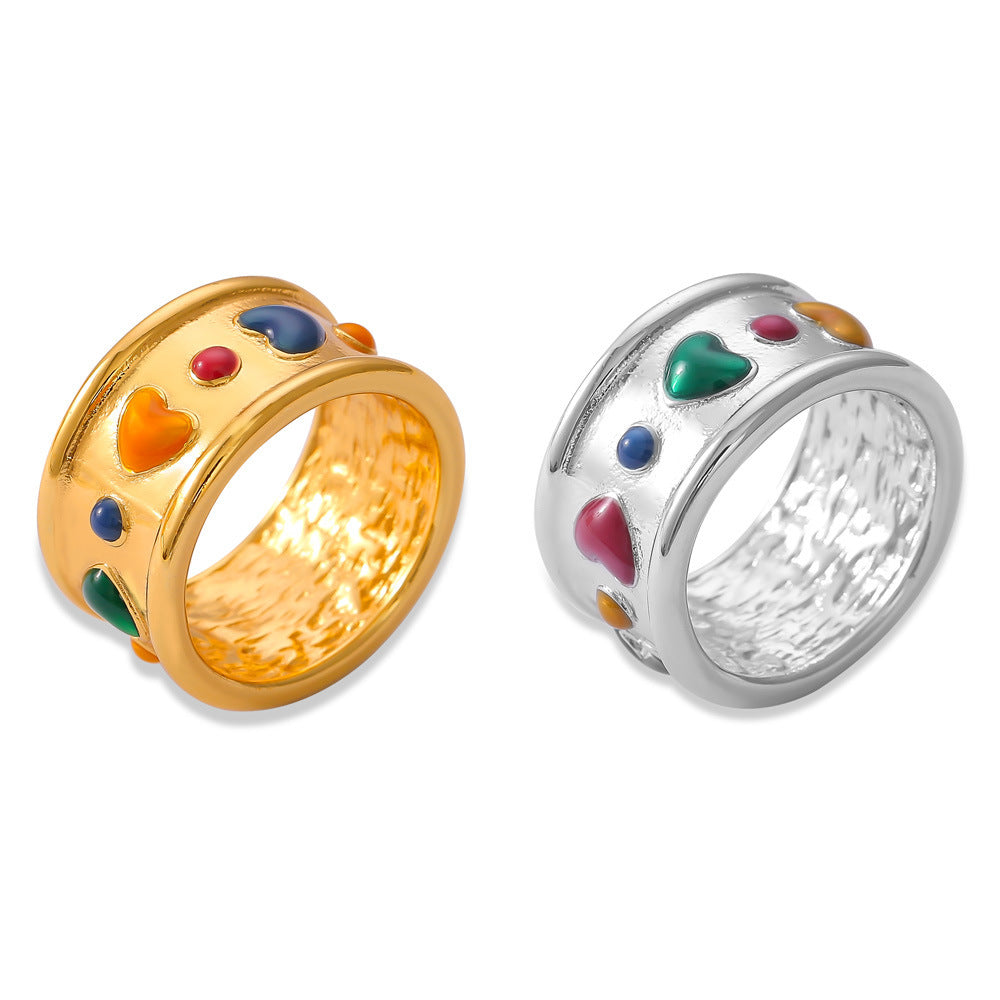 LOVE DROP GLAZED WIDE EDITION RING