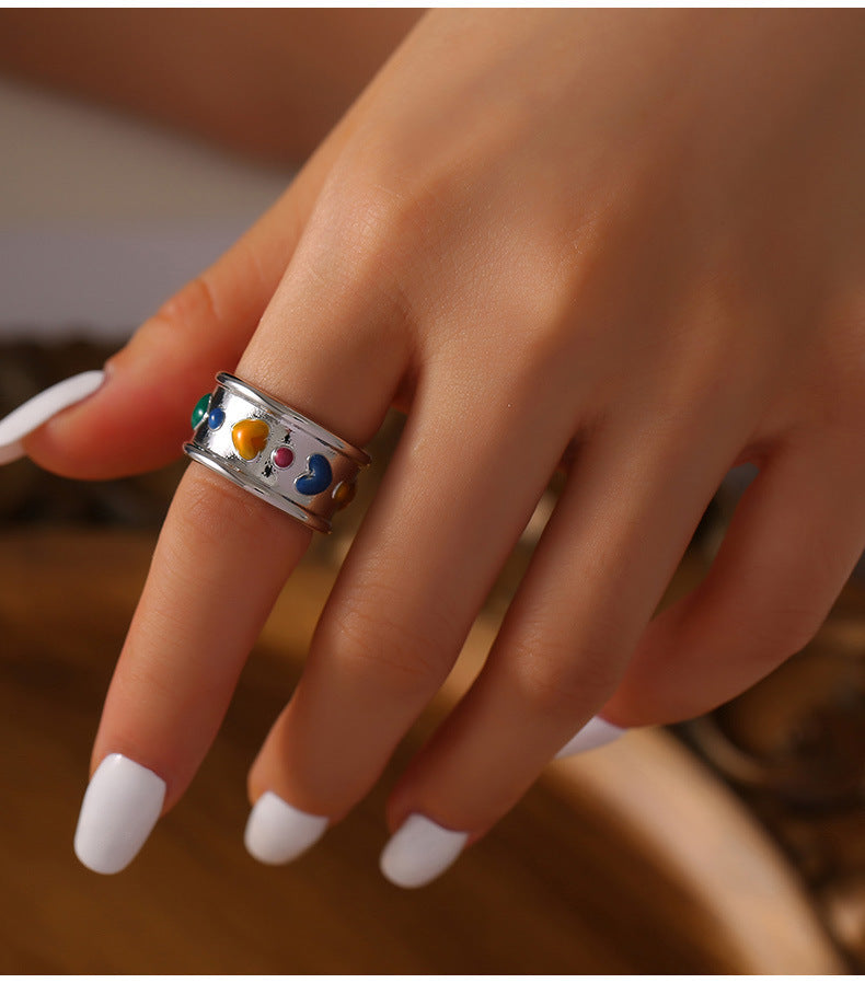 LOVE DROP GLAZED WIDE EDITION RING