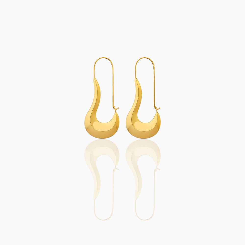 Large U-shaped earrings