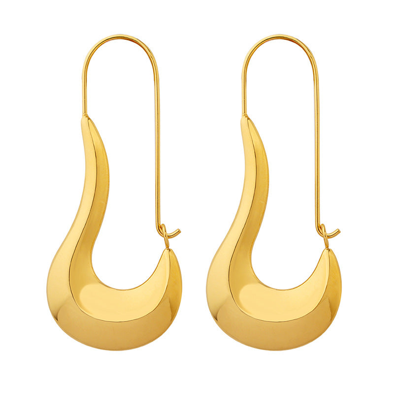Large U-shaped earrings