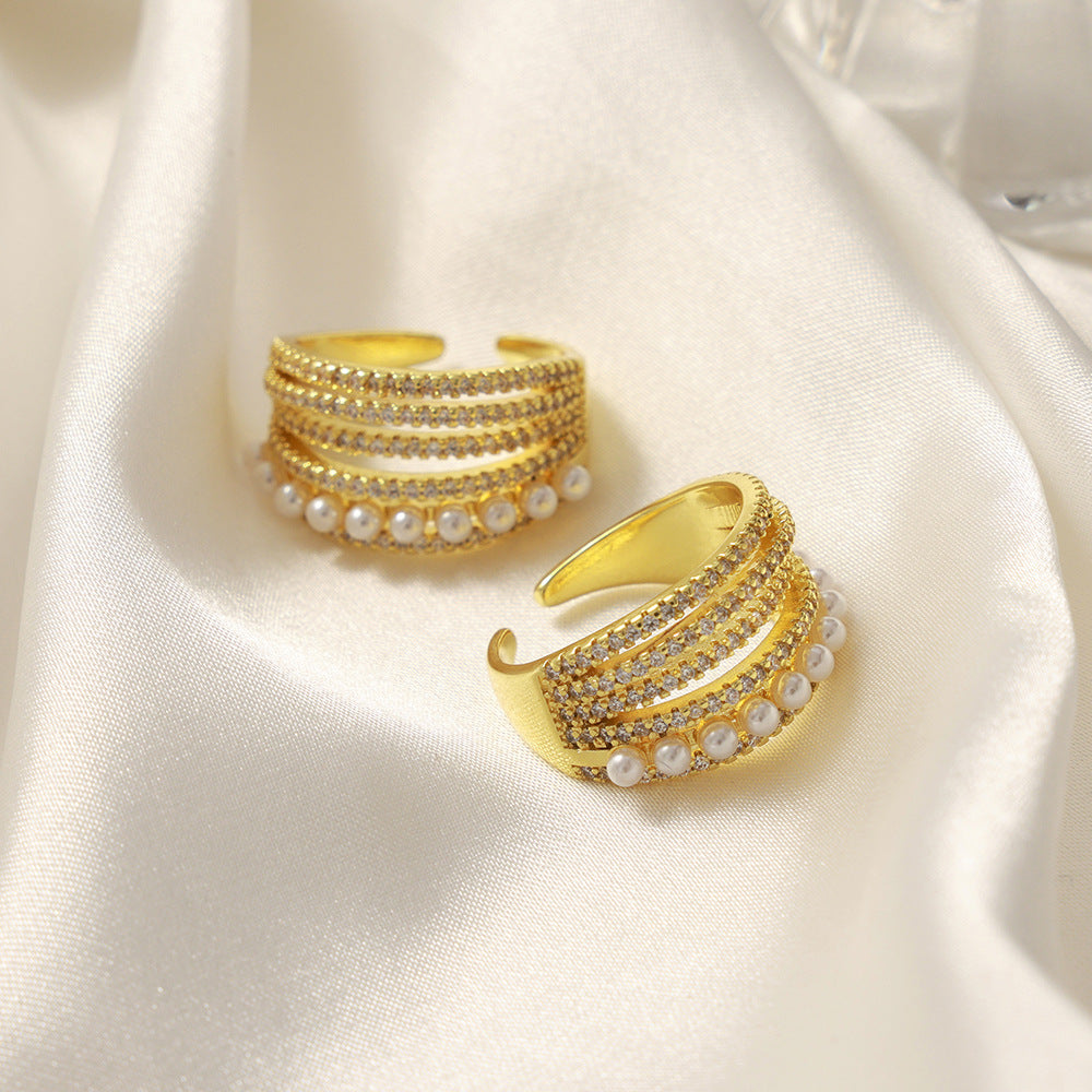 Layered Pearl Ring