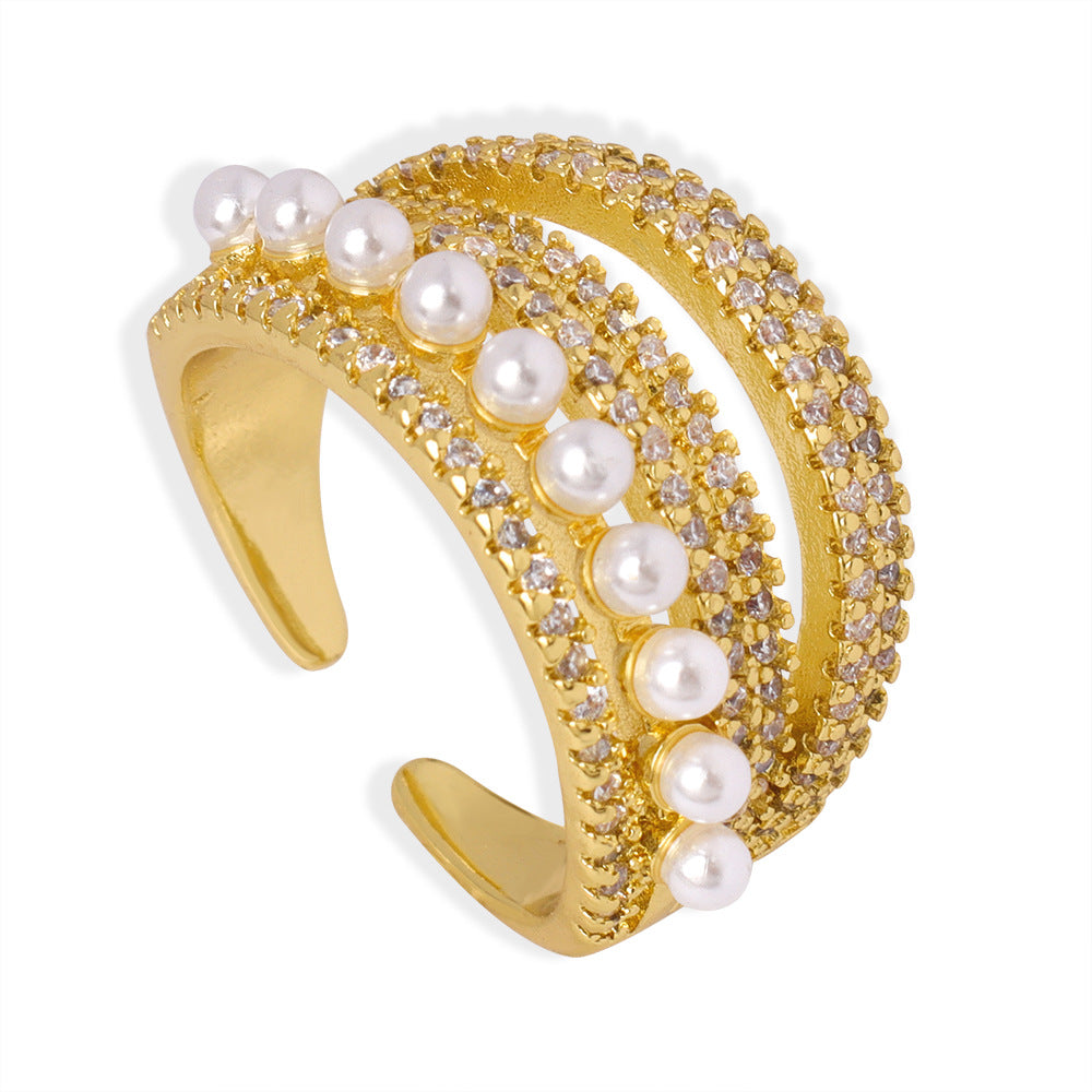 Layered Pearl Ring