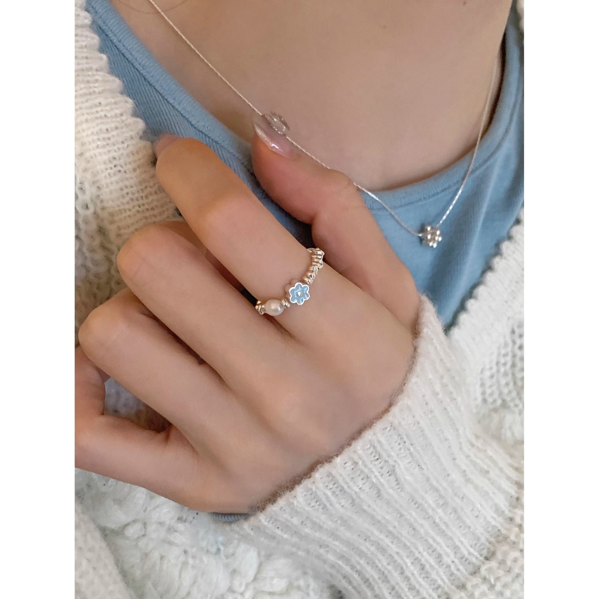 Little Flower Pearl Fairy Ring