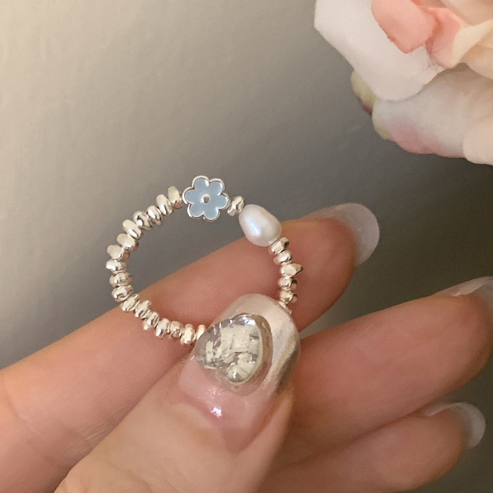 Little Flower Pearl Fairy Ring