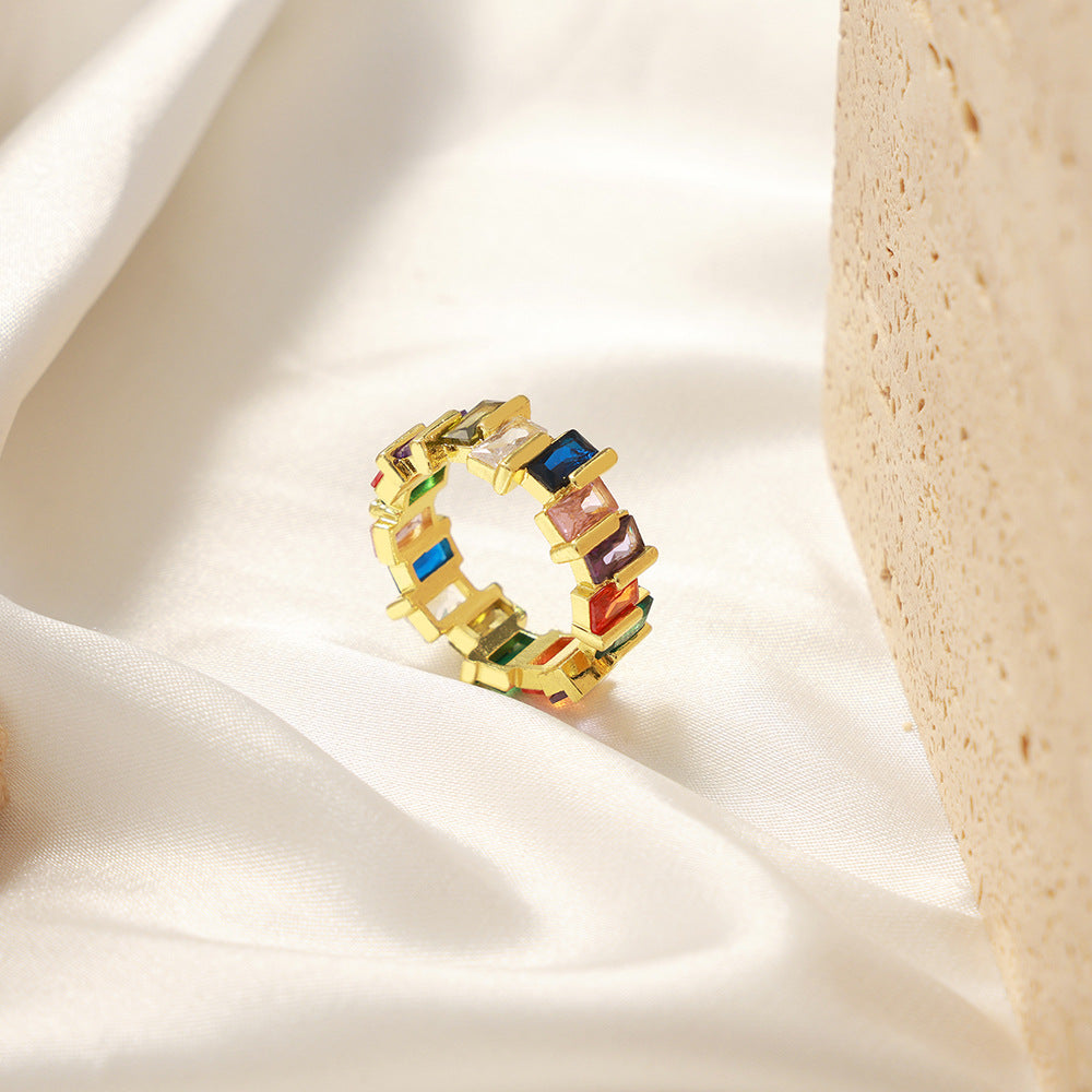 Luxury multi-color ring