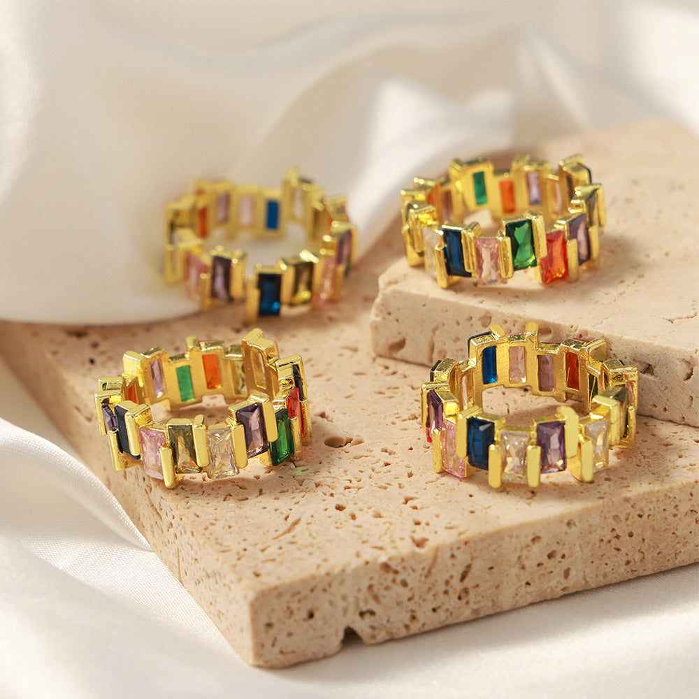 Luxury multi-color ring