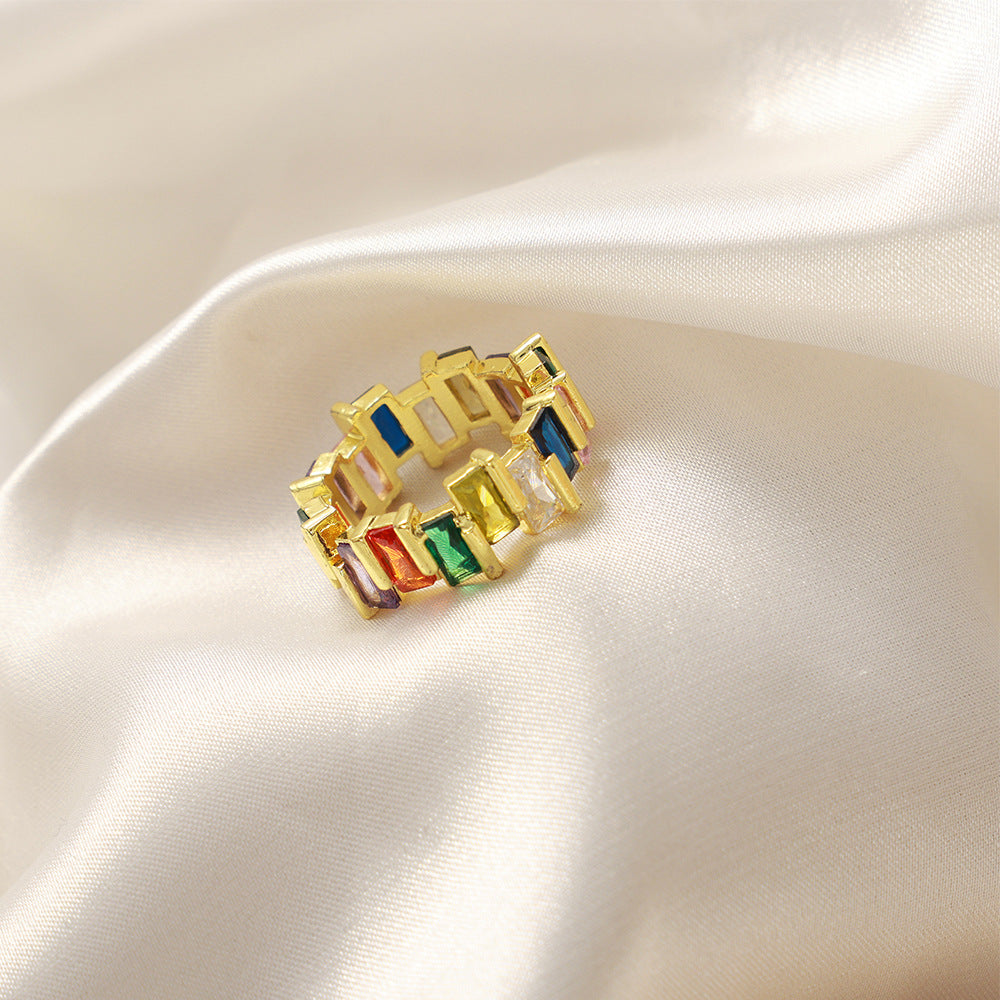 Luxury multi-color ring