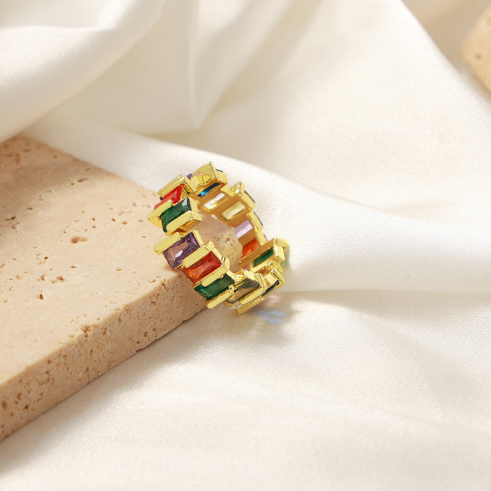 Luxury multi-color ring