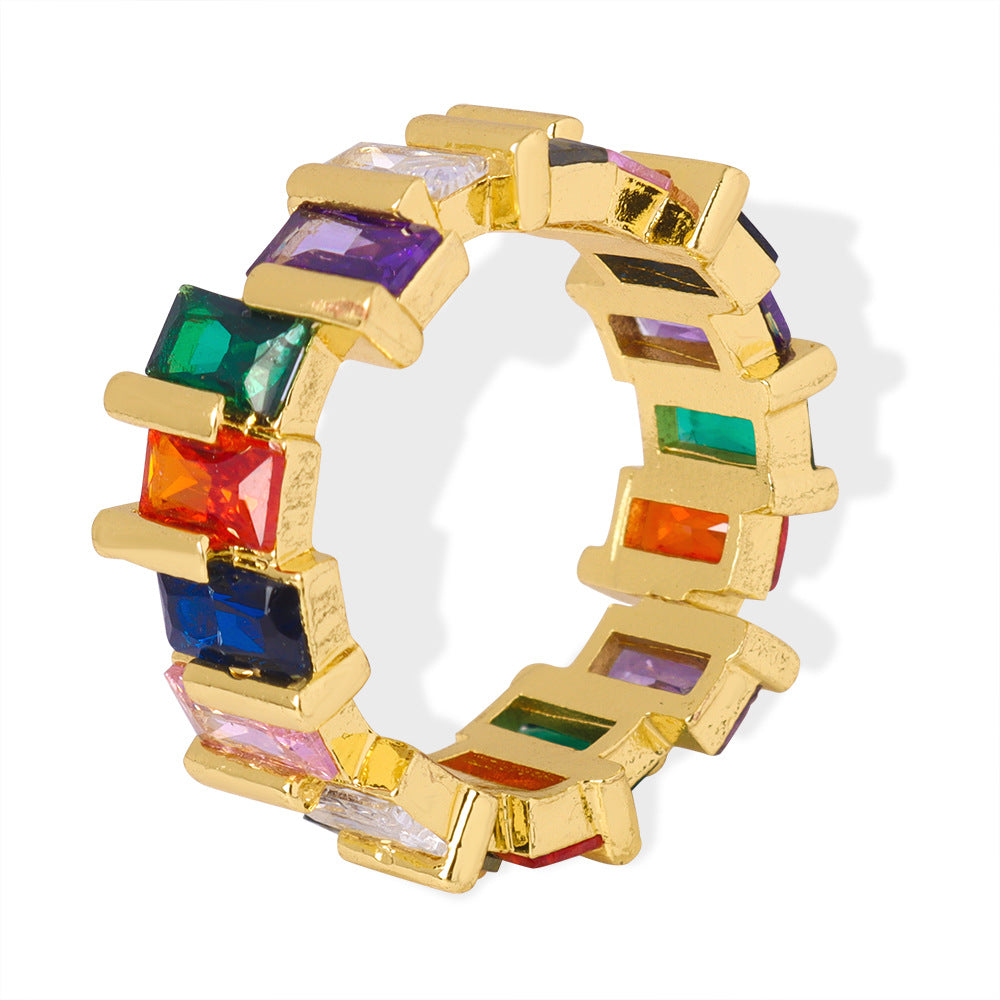 Luxury multi-color ring