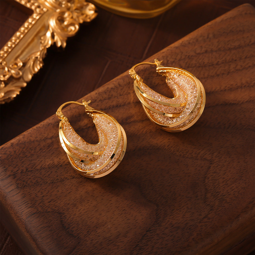 MESH WATER DROP EARRINGS