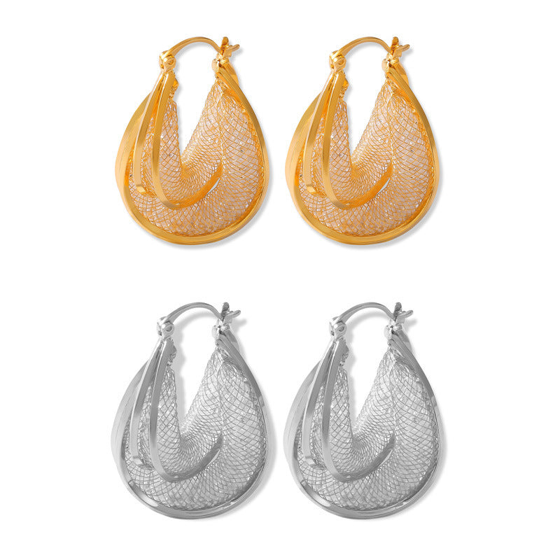 MESH WATER DROP EARRINGS