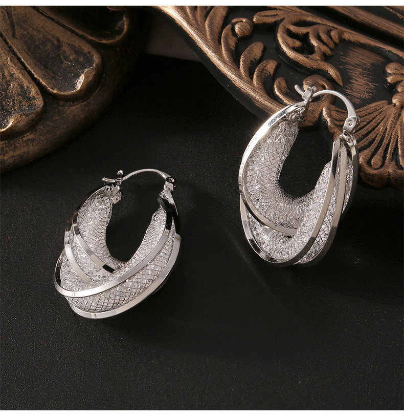 MESH WATER DROP EARRINGS
