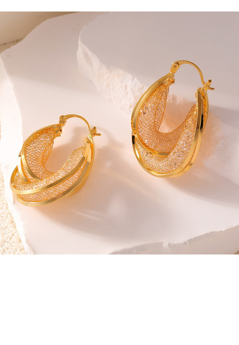 MESH WATER DROP EARRINGS