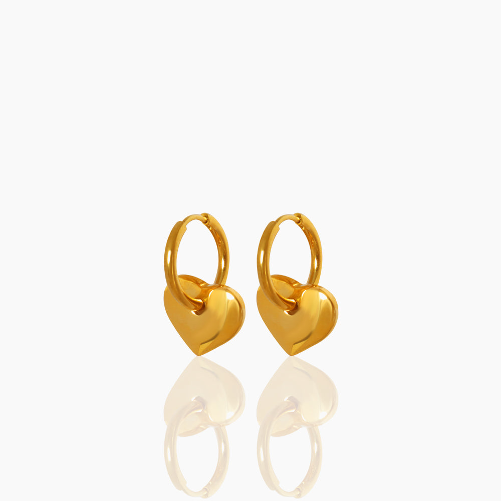 METAL HEART-SHAPED EARRINGS