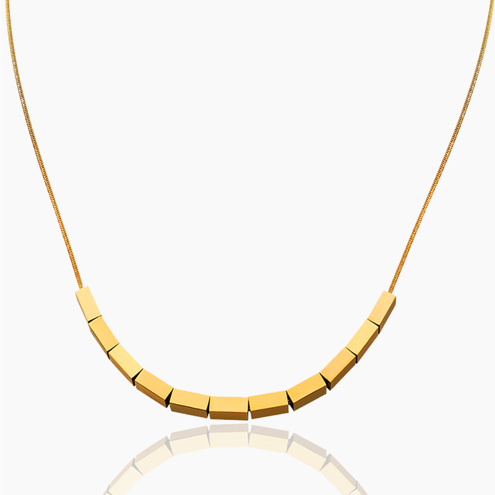 METAL BLOCK NECKLACE