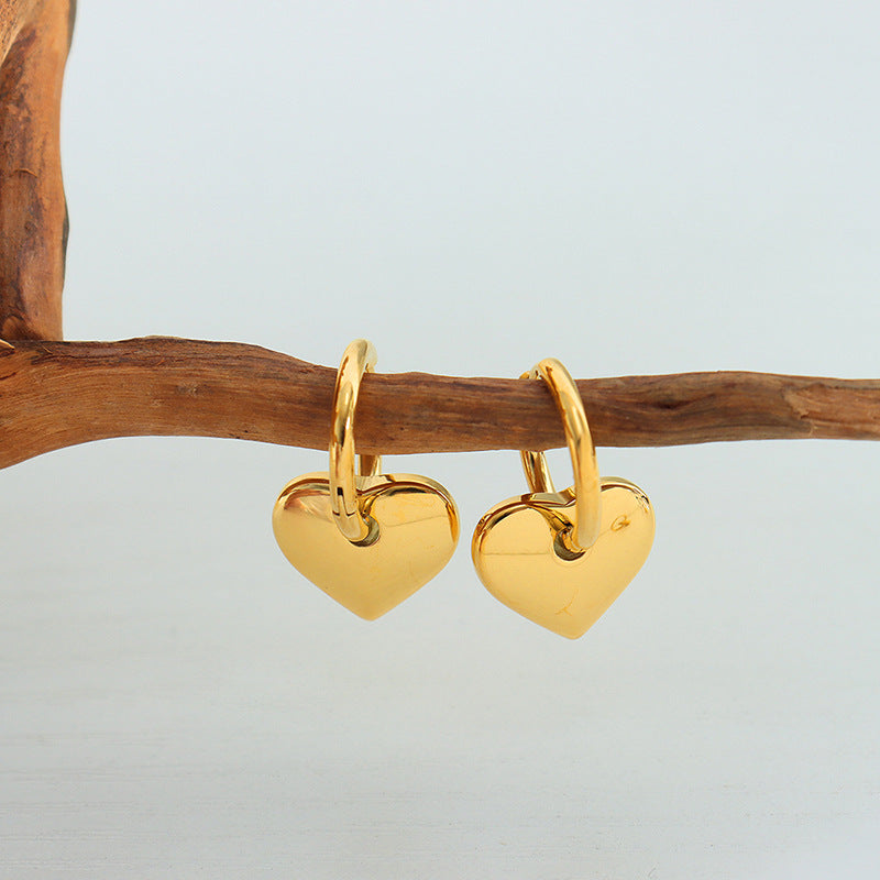 METAL HEART-SHAPED EARRINGS