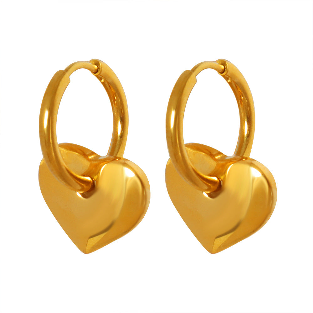 METAL HEART-SHAPED EARRINGS