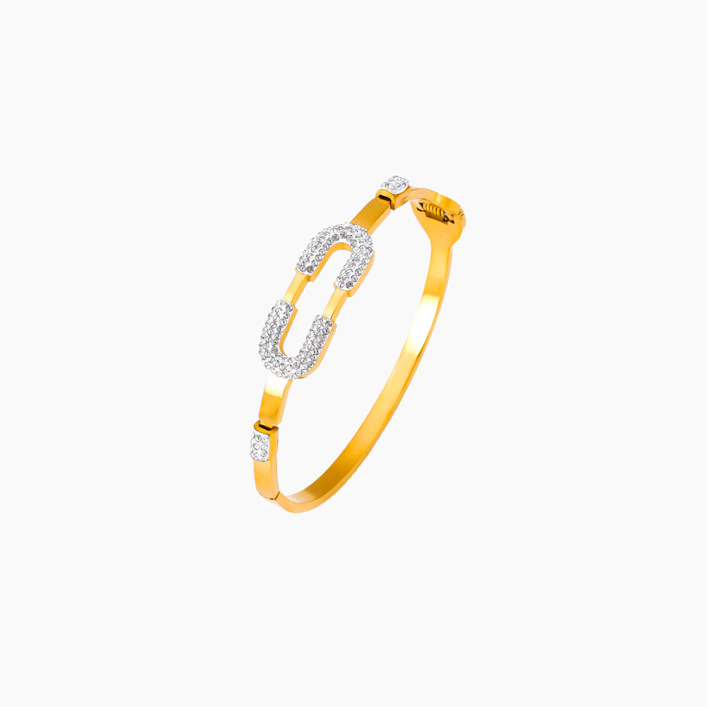 MINIMALIST FULL GEOMETRIC PAPERCLIP BRACELET