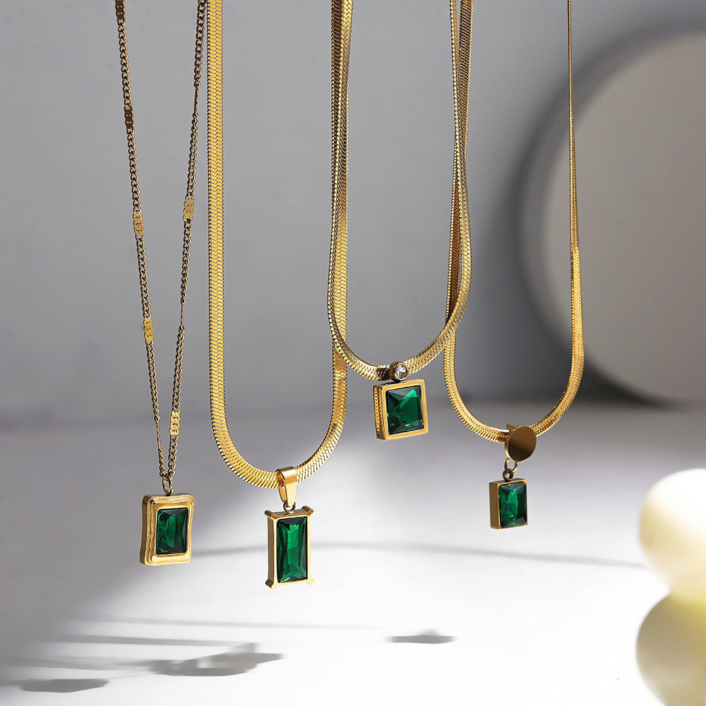 SQUARE SNAKE BONE NECKLACE