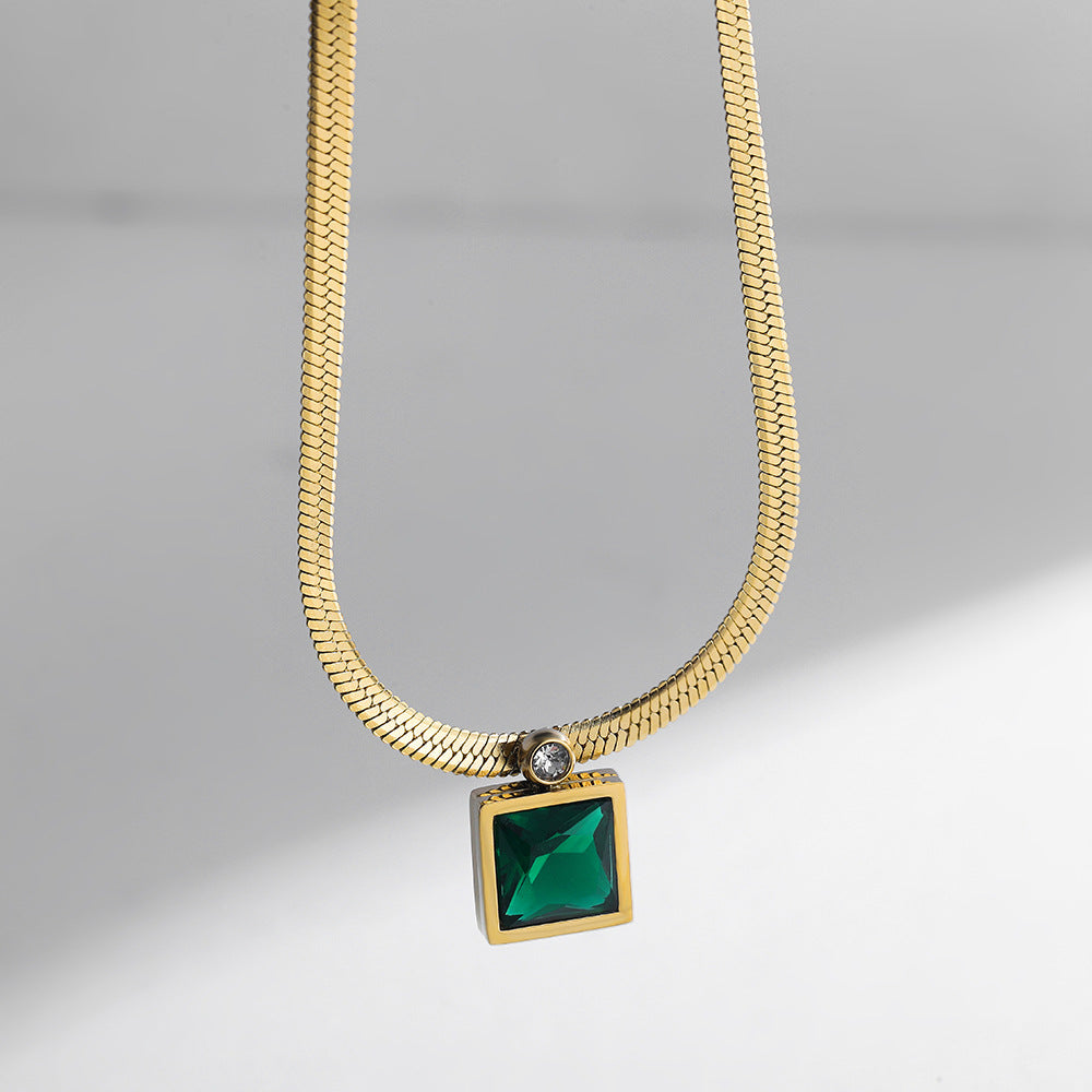 SQUARE SNAKE BONE NECKLACE