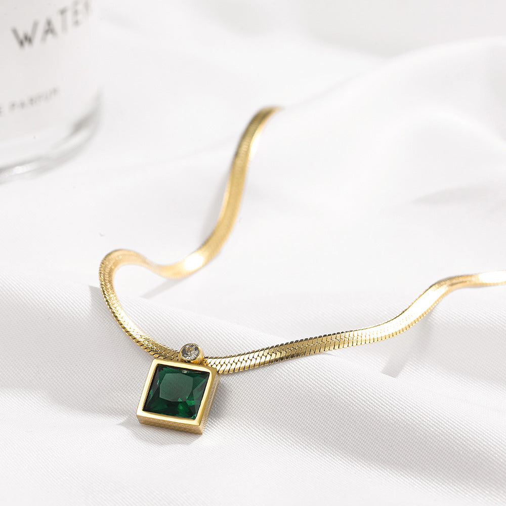 SQUARE SNAKE BONE NECKLACE