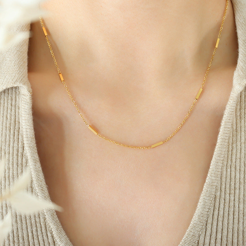 MINIMALIST SPLICING TEMPERAMENT NECKLACE
