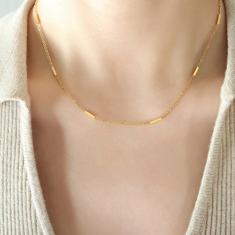 MINIMALIST SPLICING TEMPERAMENT NECKLACE